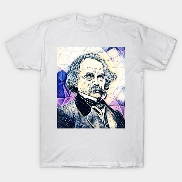 Nathaniel Hawthorne Portrait | Nathaniel Hawthorne Artwork 14 T-Shirt by JustLit